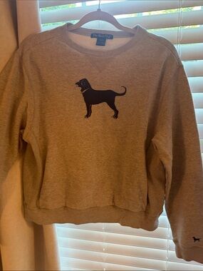 The Black Dog Heather Gray OG Sweatshirt with Black Dog Silhouette